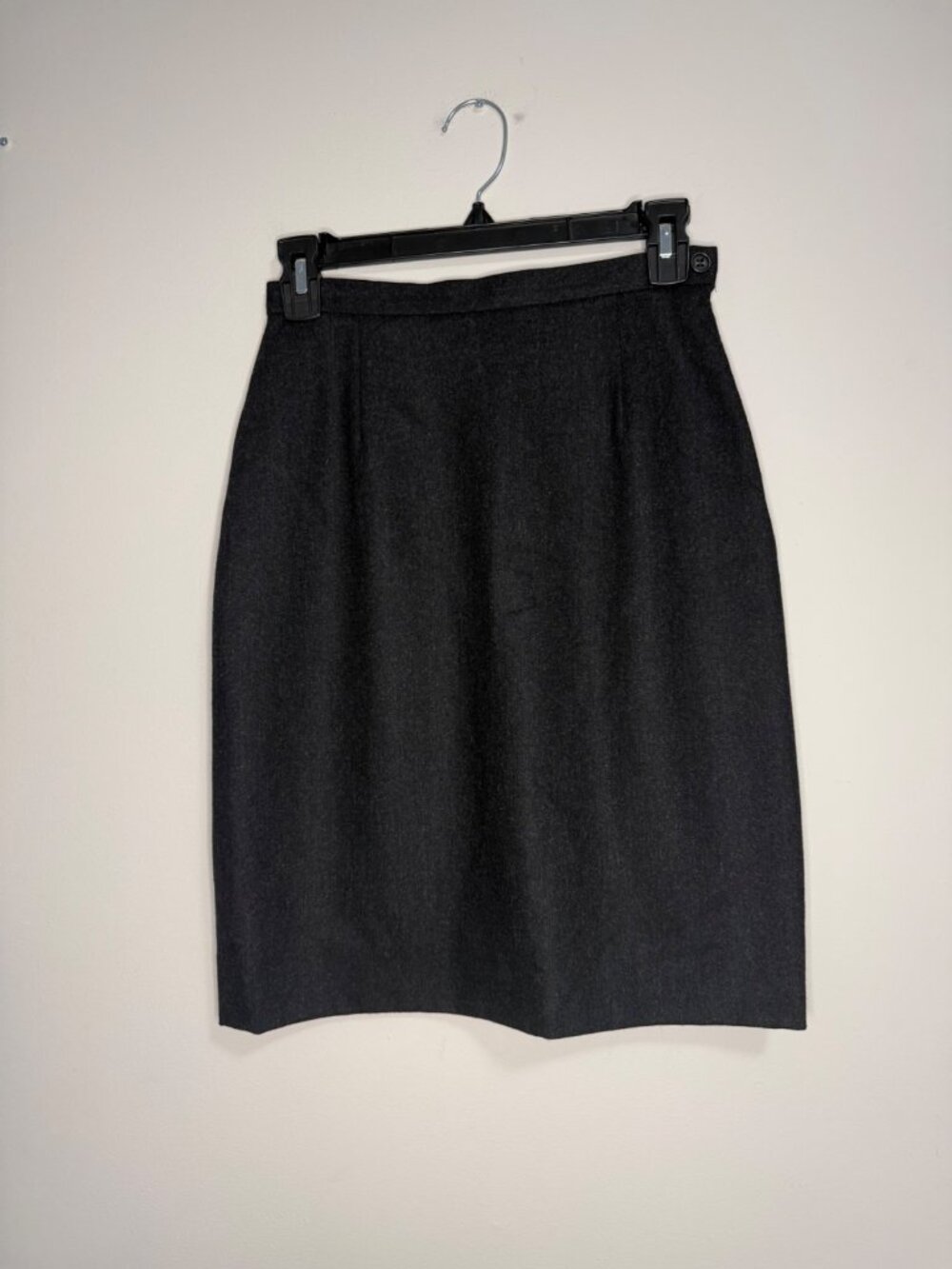Giorgio Armani Wool Pencil Skirt Charcoal Gray 38 Womens Vintage
